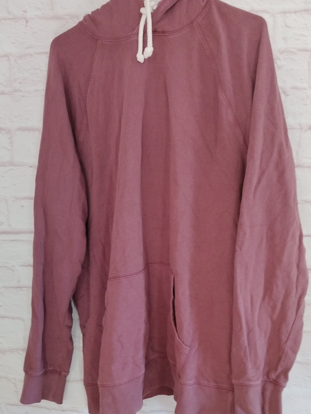 Men's Pullover Hoodie in Mauve - Casual Drawstring Sweatshirt